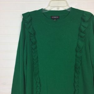 NWT Liz Claiborne Green Long Sleeve Sweater sz L